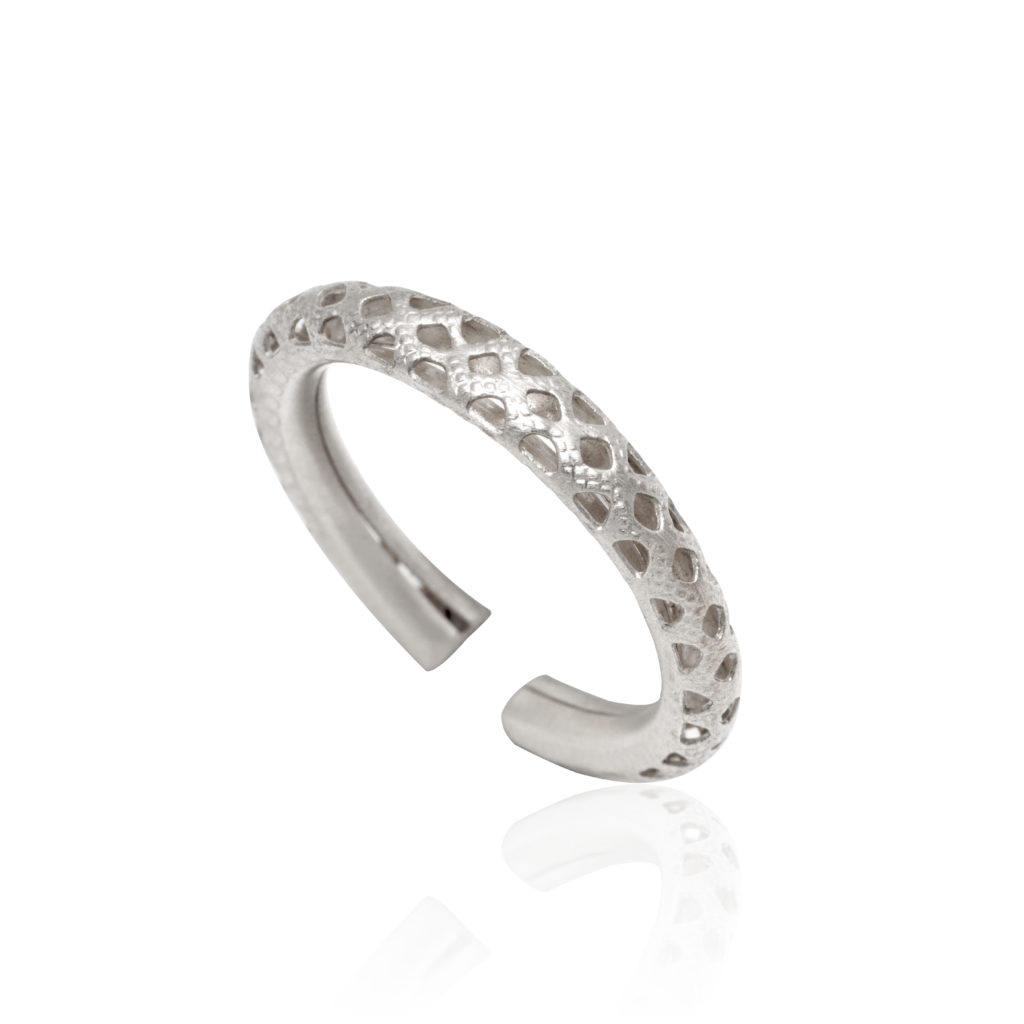 Lace ring silver