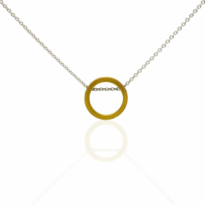 Small link necklace gold and silver