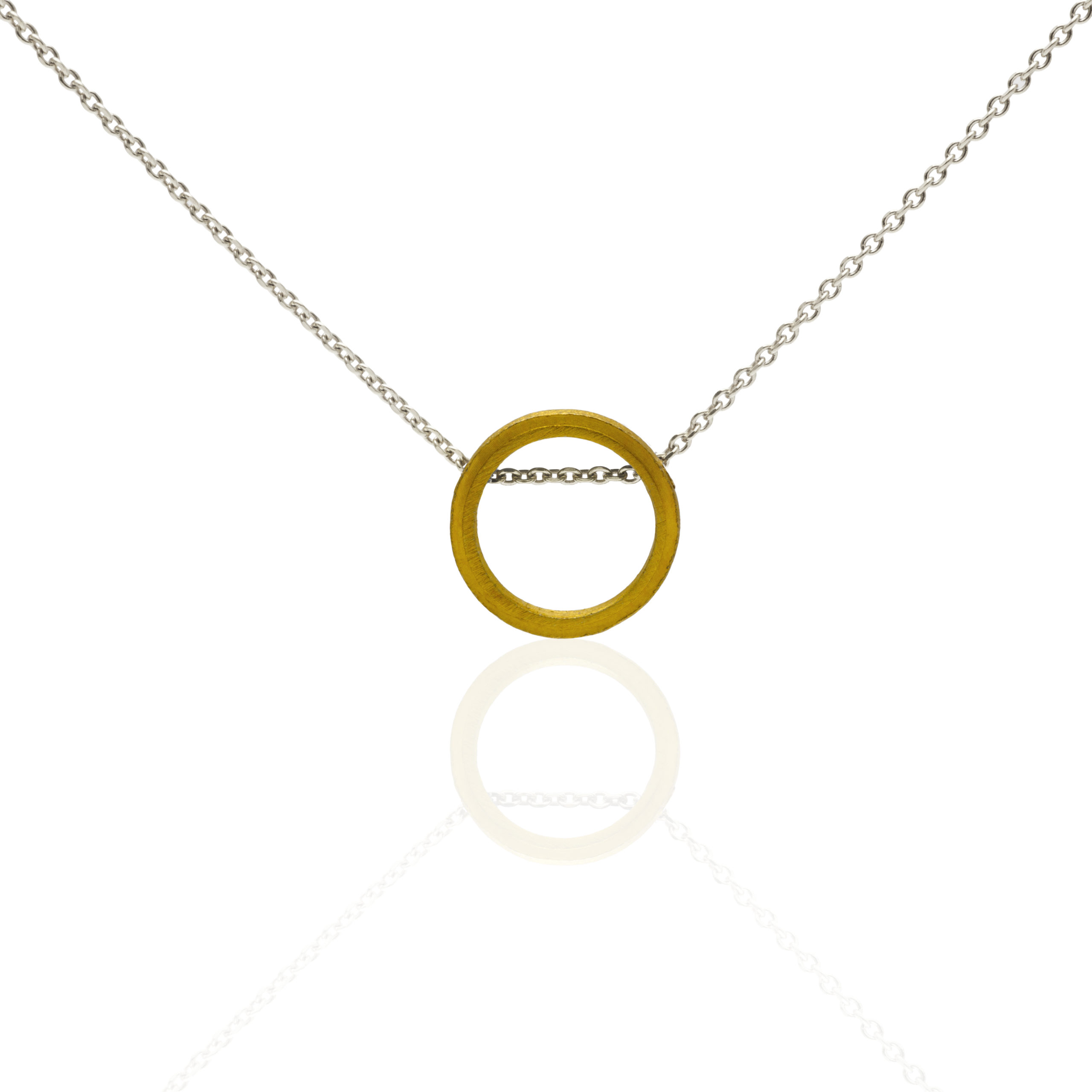 Small link necklace gold and silver