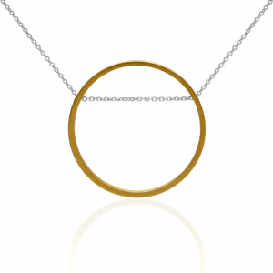 Large link necklace gold and silver