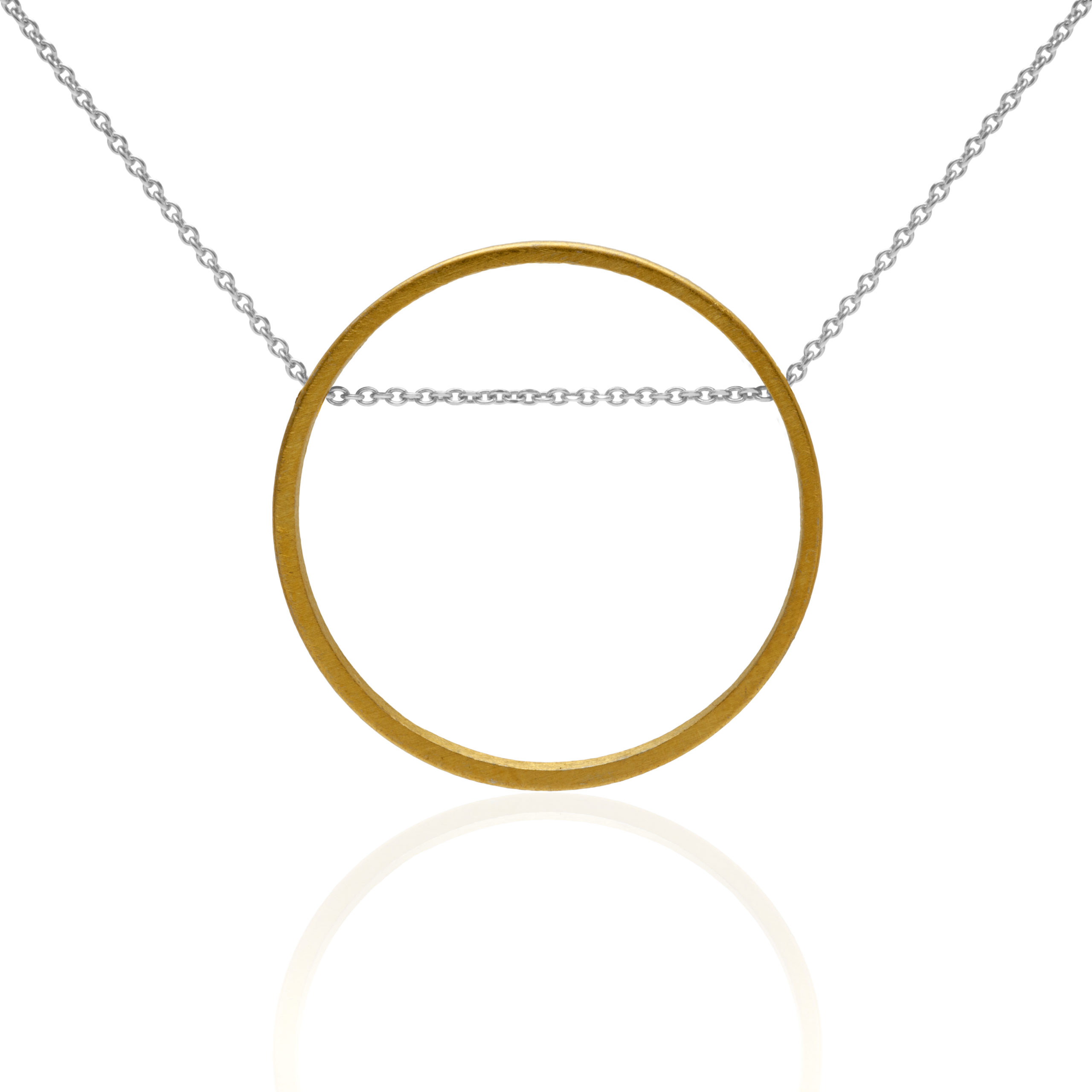 Large link necklace gold and silver