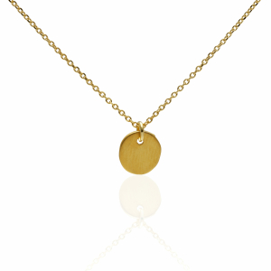 Small coin necklace silver 925 goldplated