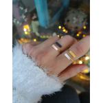 Handmade Silver 925 ring, pink gold plated and black platinum thumbnail 2
