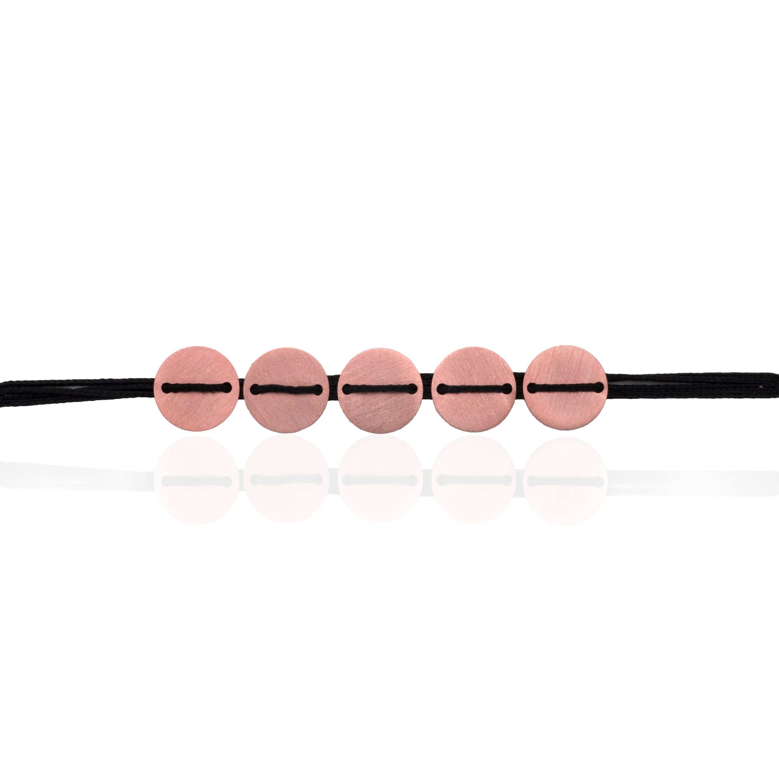 Coin bracelet pink gold