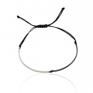 Cuff bracelet black and silver