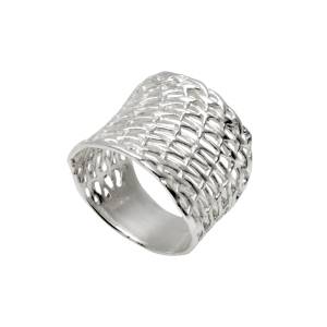 Dreamcatcher ring silver small