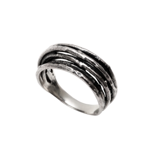 Linear ring oxidized silver
