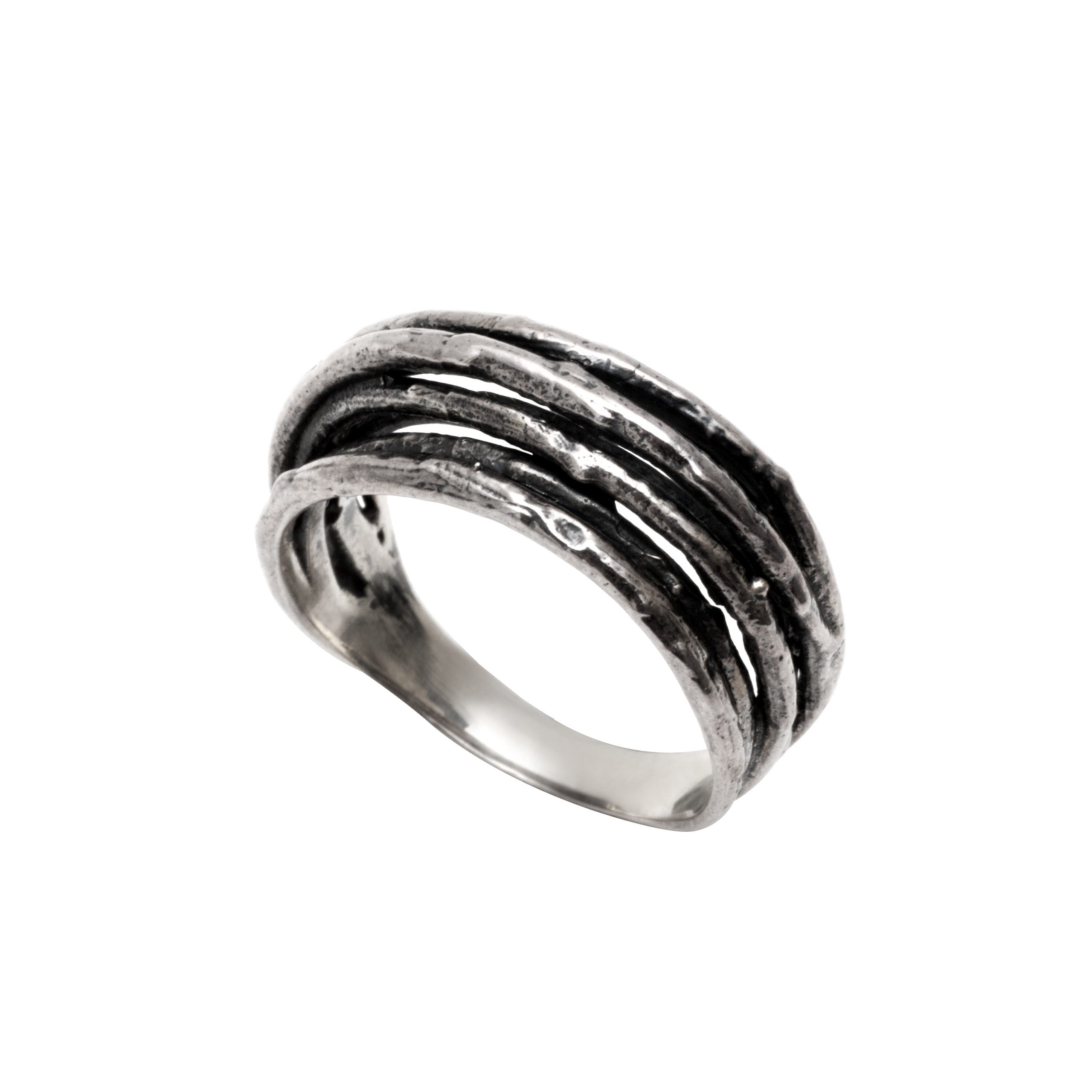 Linear ring oxidized silver