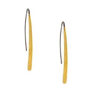 Bar Earrings Gold and Black