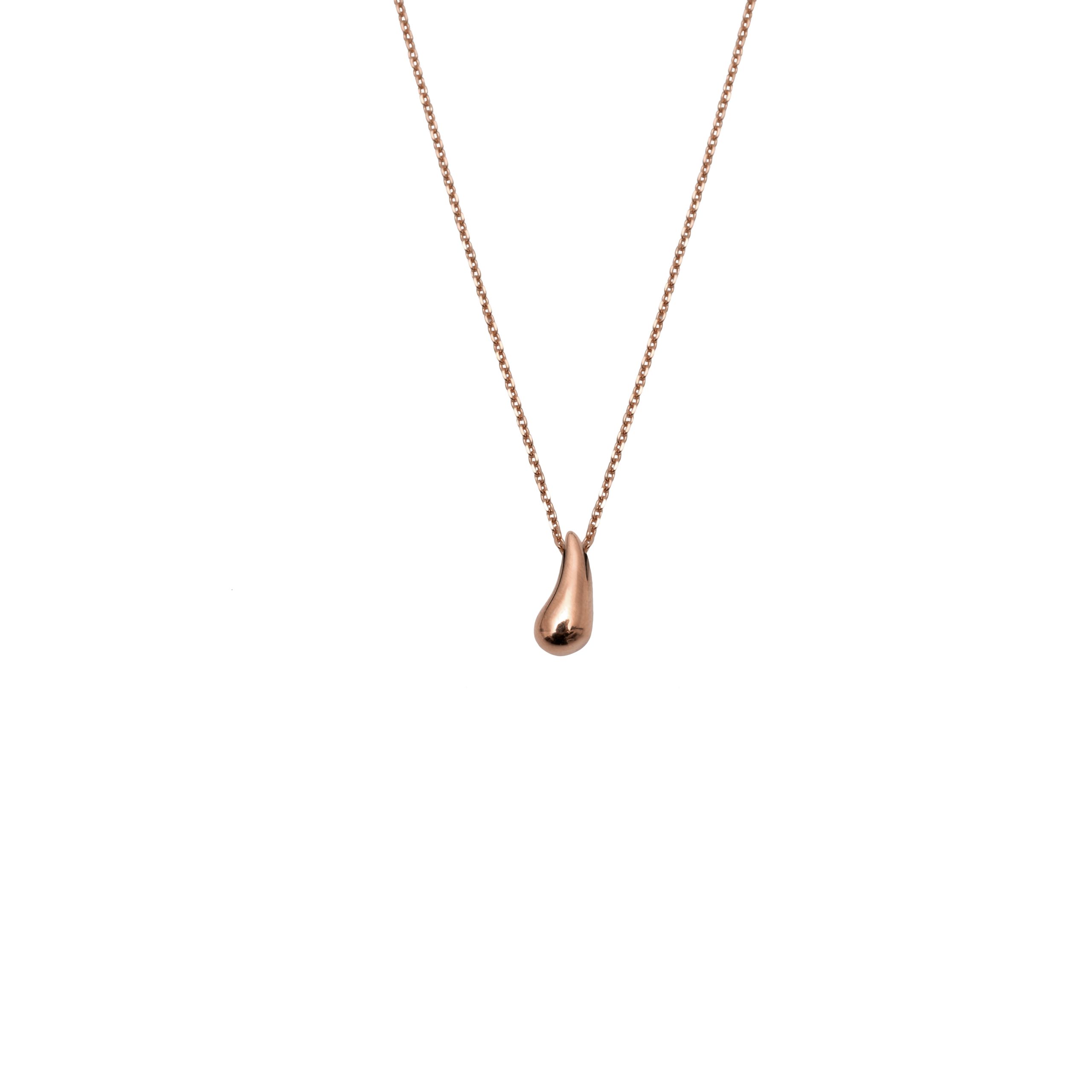 Drop necklace pink gold small
