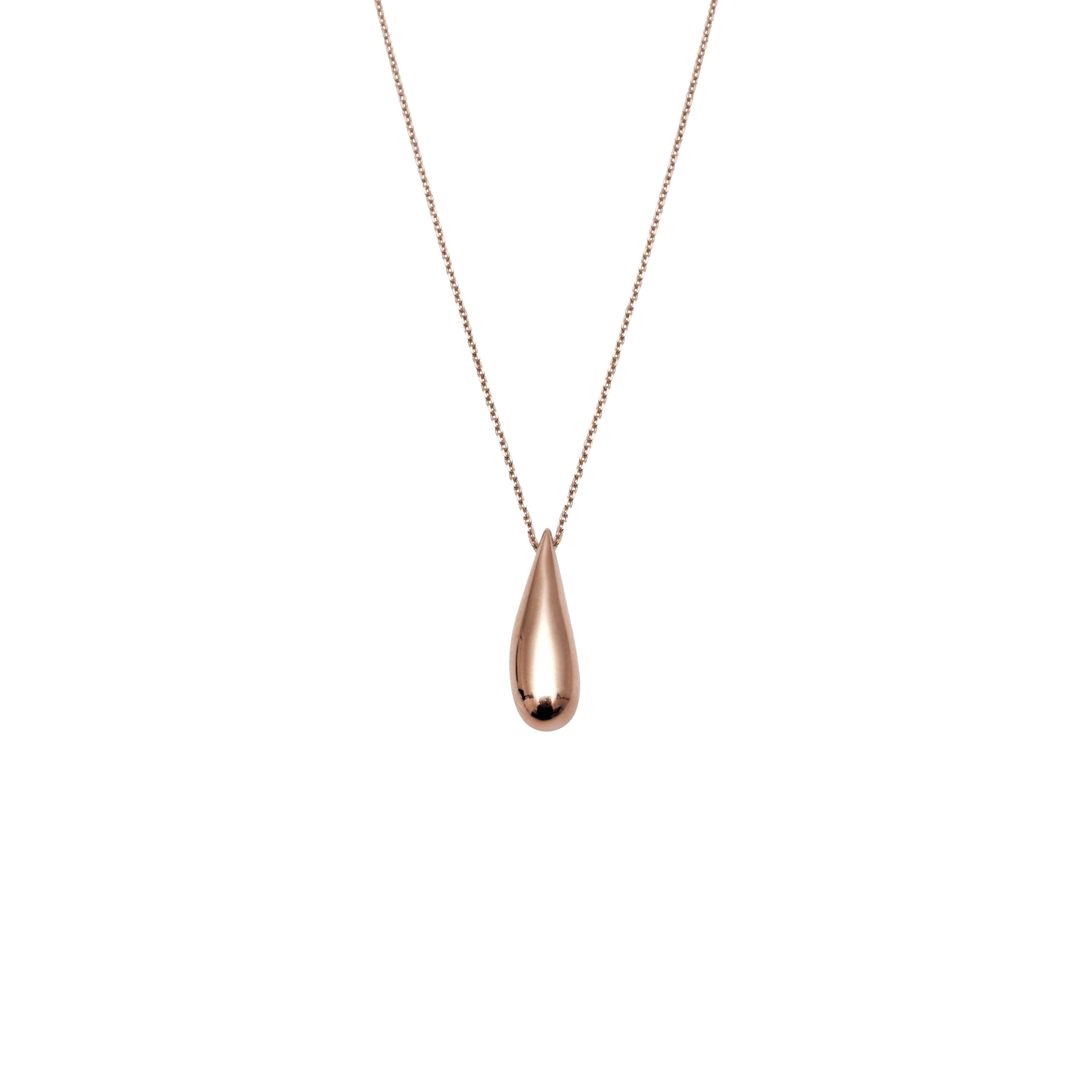 Drop necklace pink gold large