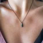 Drop necklace black large thumbnail 2
