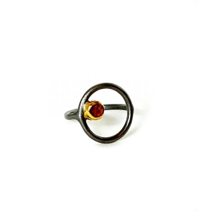 Garnet rhodolite ring