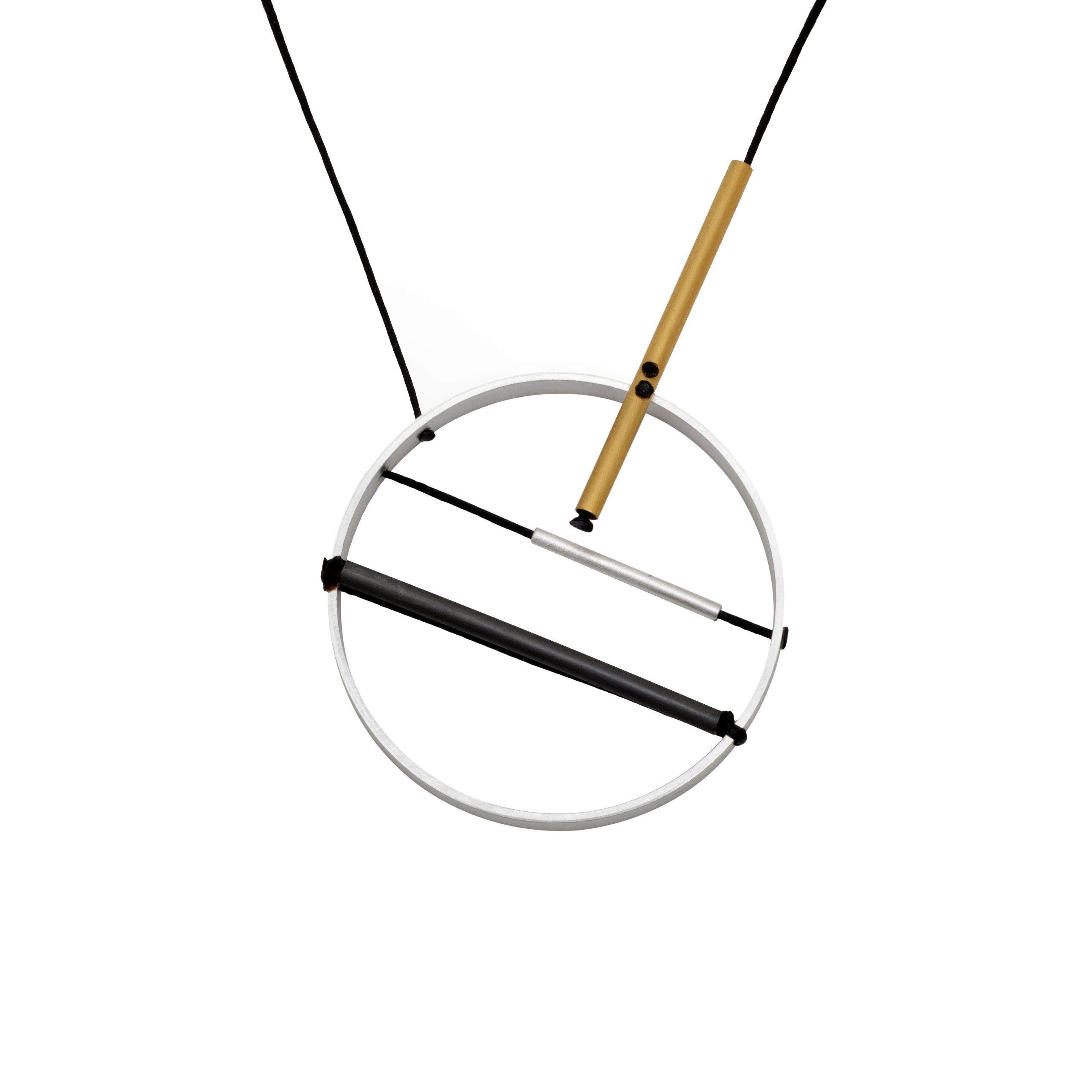 Pipes necklace silver