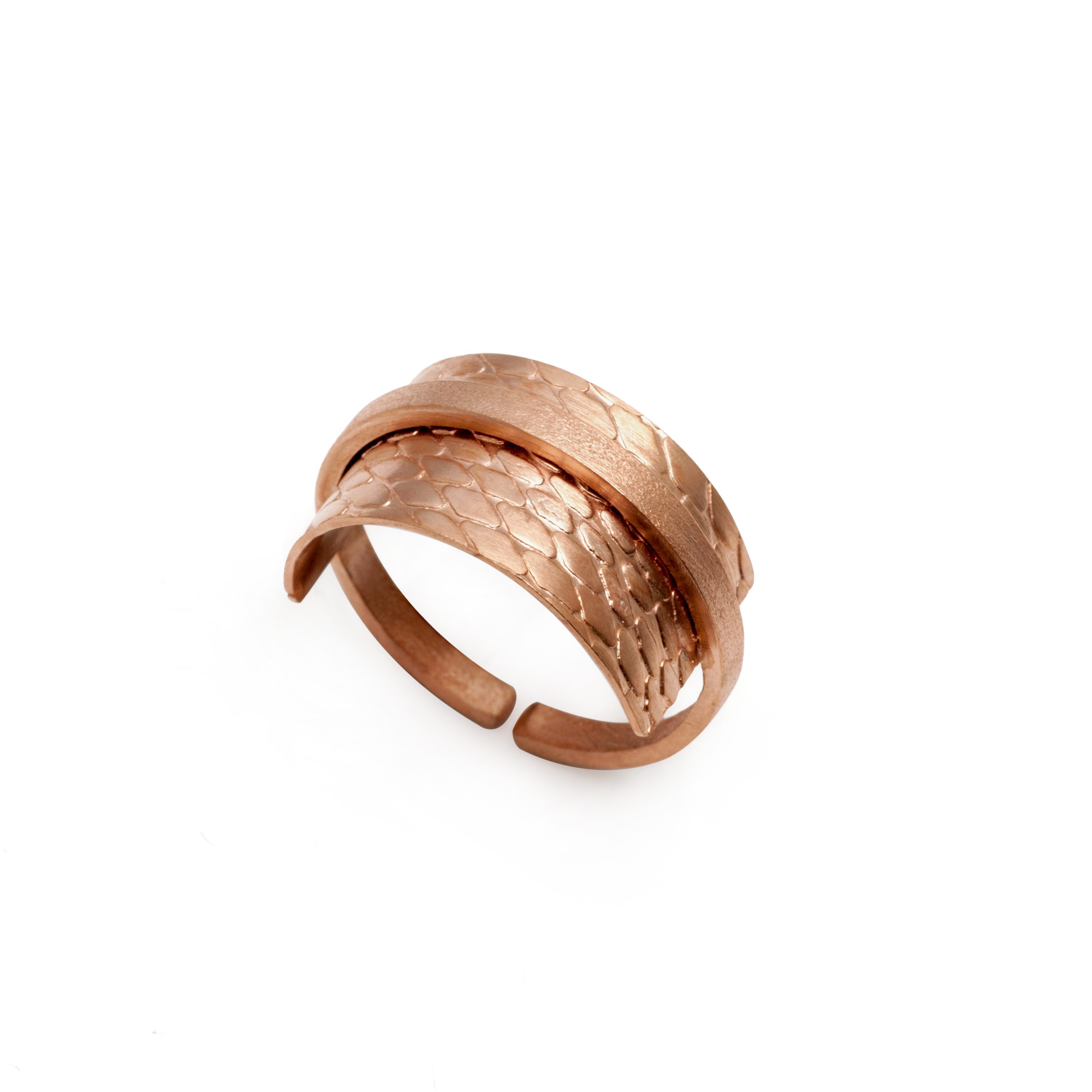 Double ring pink gold