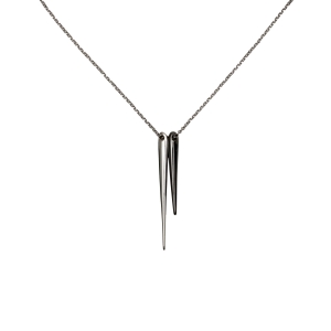 Stalactites black & silver necklace
