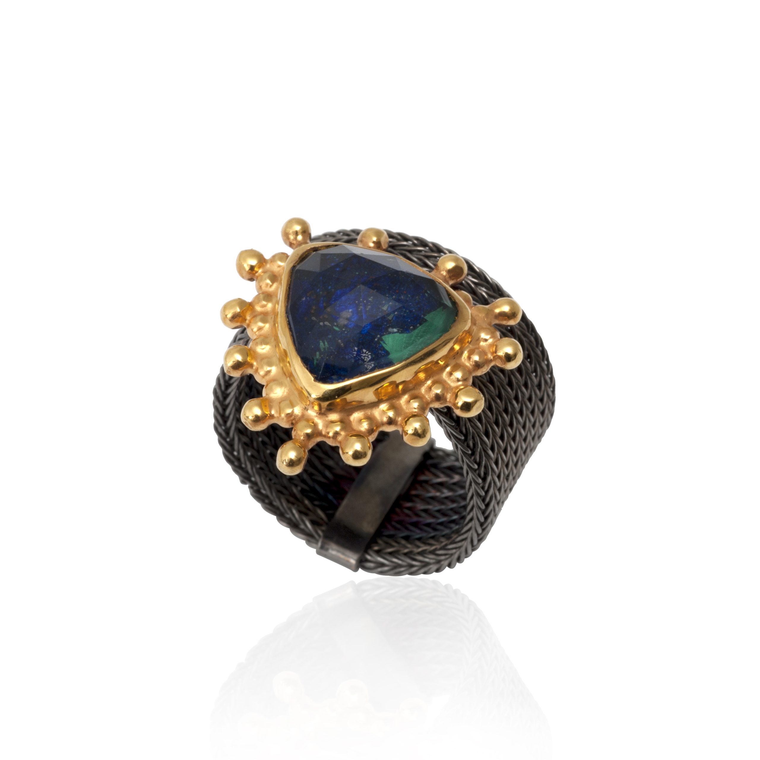 Azuromalachite ring