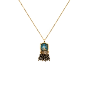 Copper turquoise pendant