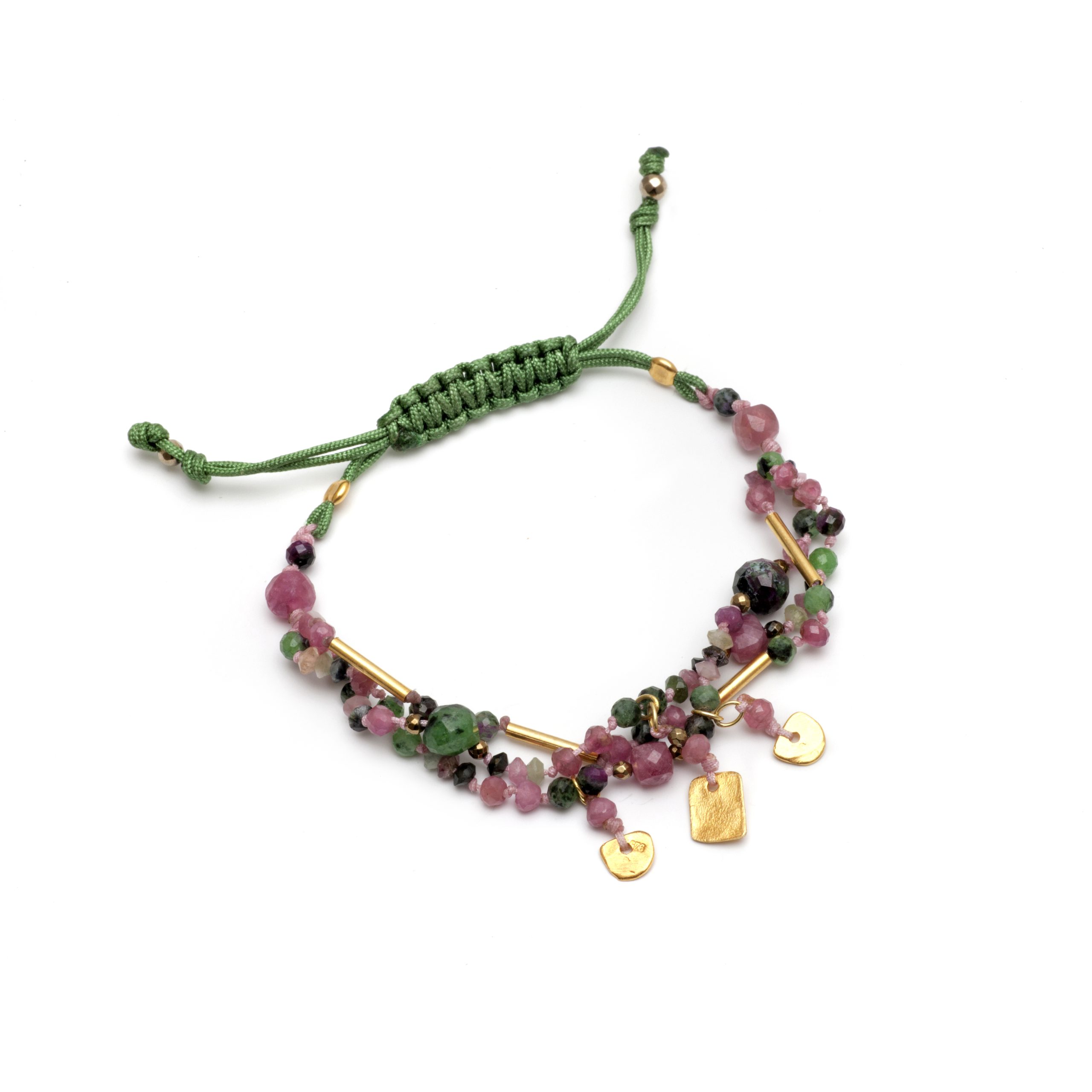 Ruby zoisitis tourmaline bracelet