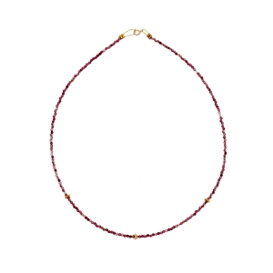 Pink jade necklace