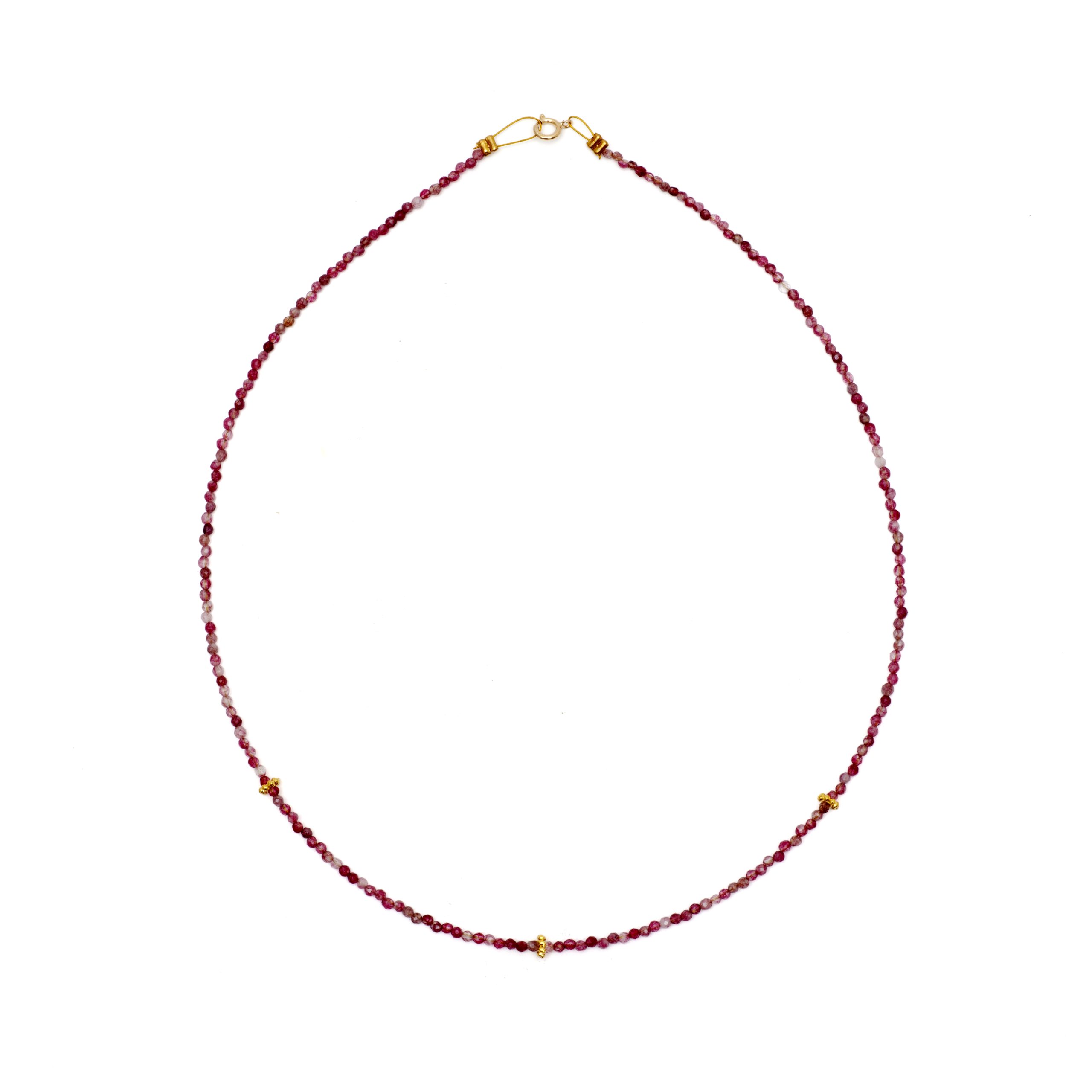 Pink jade necklace