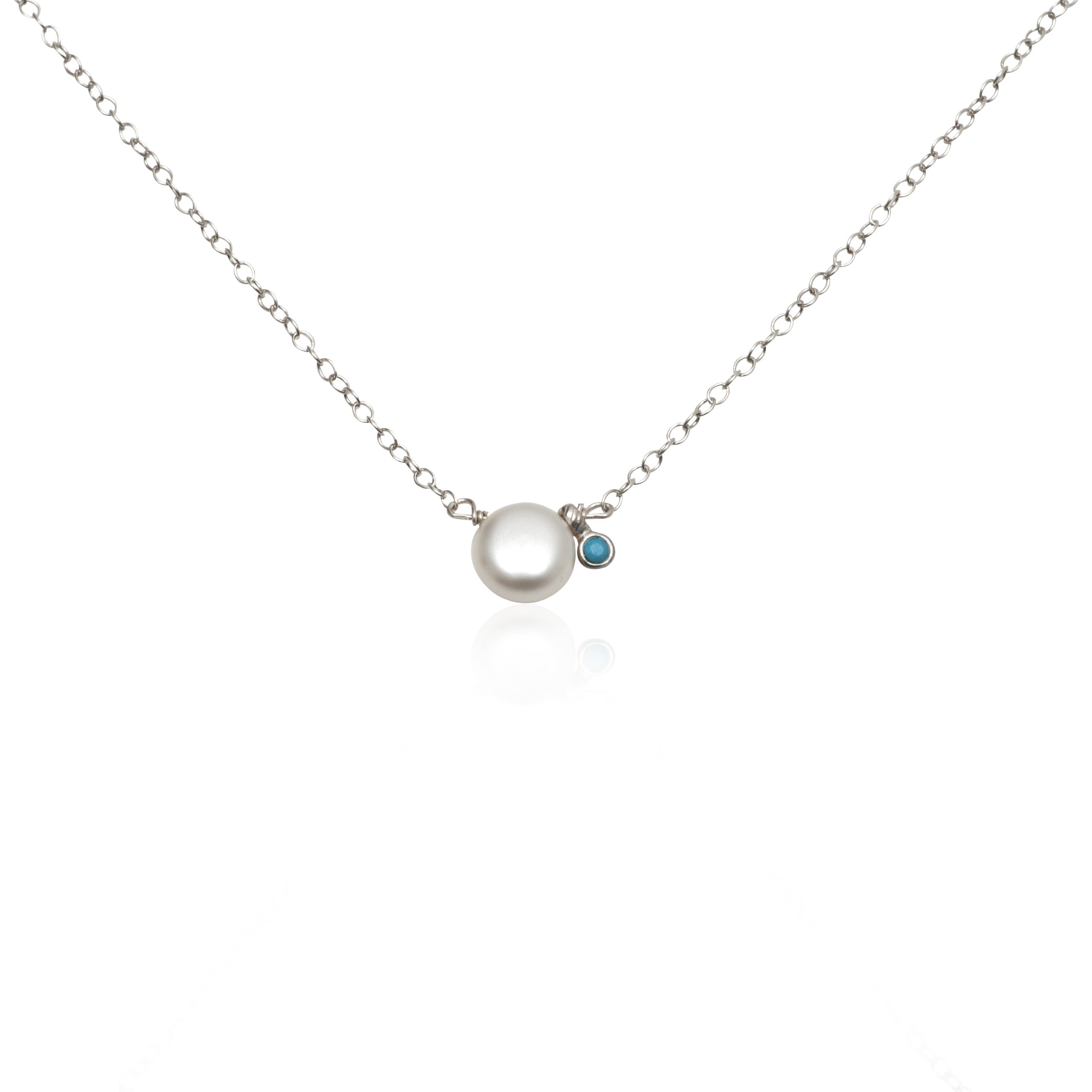 Turquoise pearl pendant