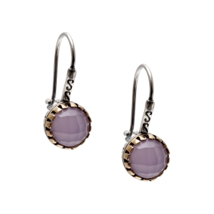Pink quartz earrings