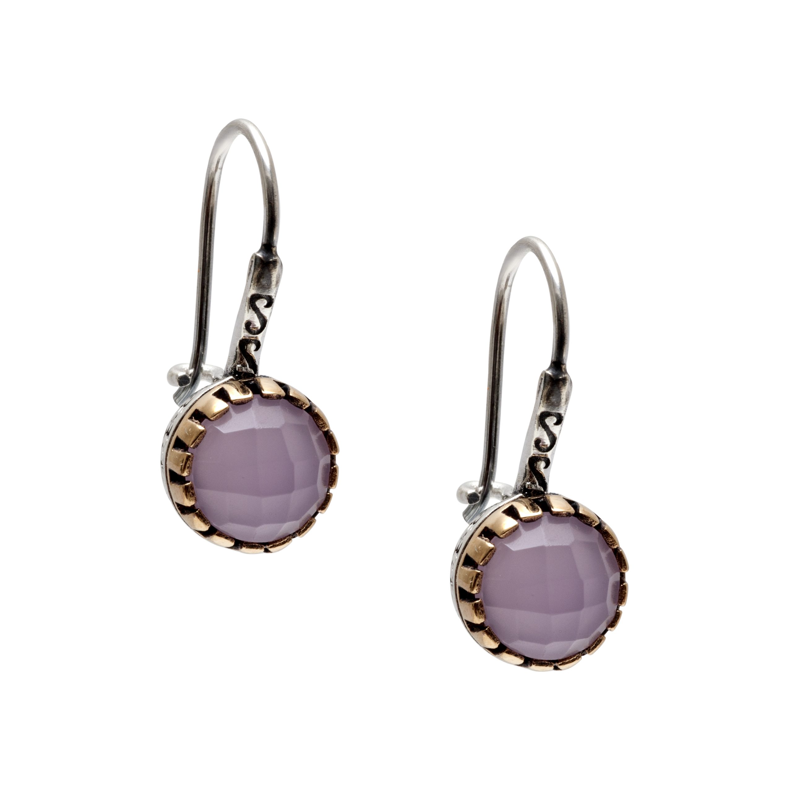 Pink quartz earrings