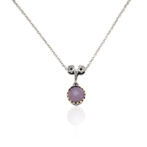 Pink quartz pendant