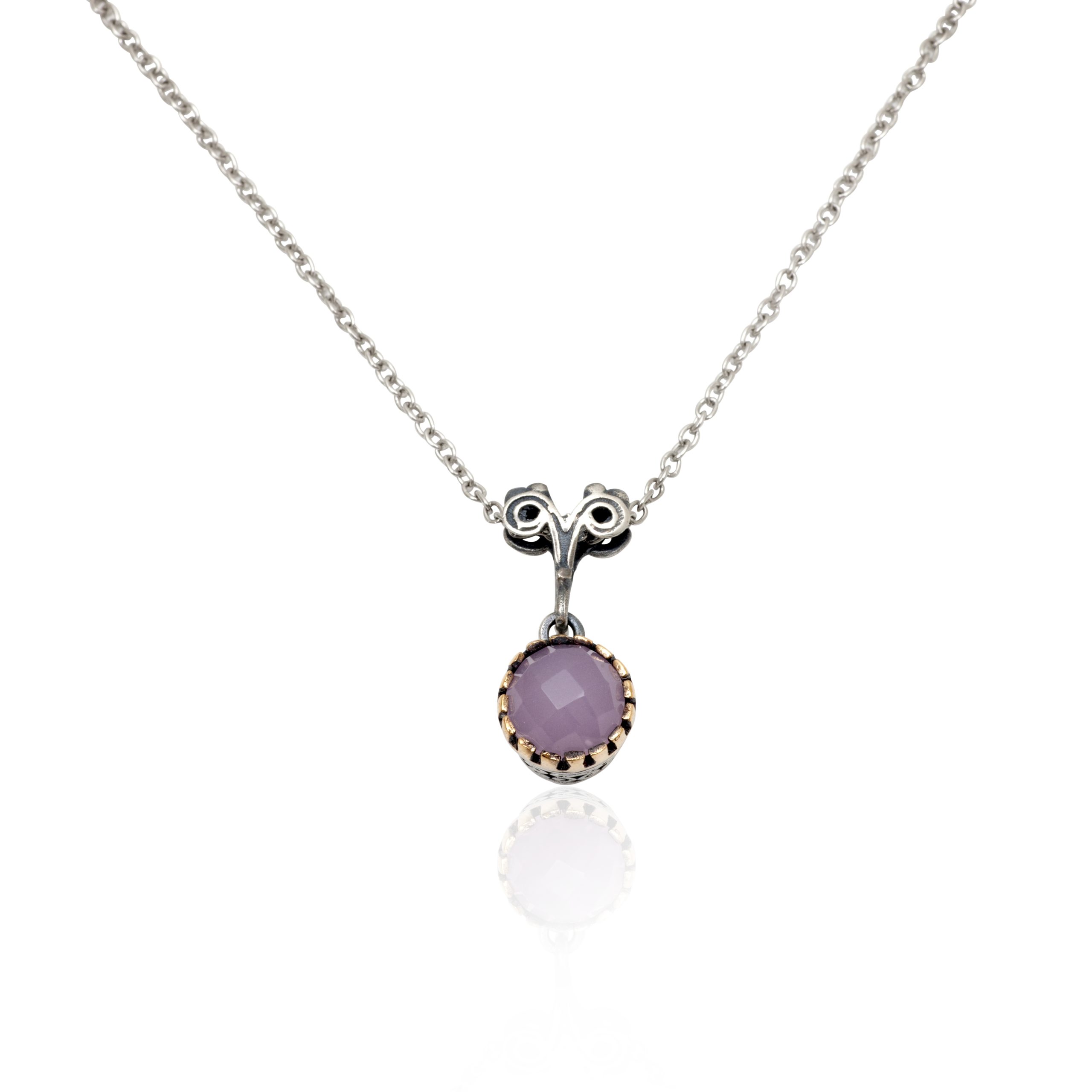 Pink quartz pendant