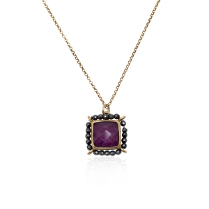 Ruby quartz pendant