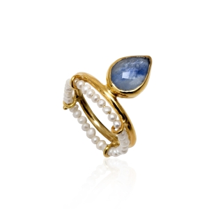 Kyanite quartz ring