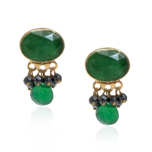 Jade quartz earrings