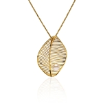 Leaf with pearl necklace thumbnail 1