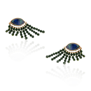 Azulicite and green zante earrings