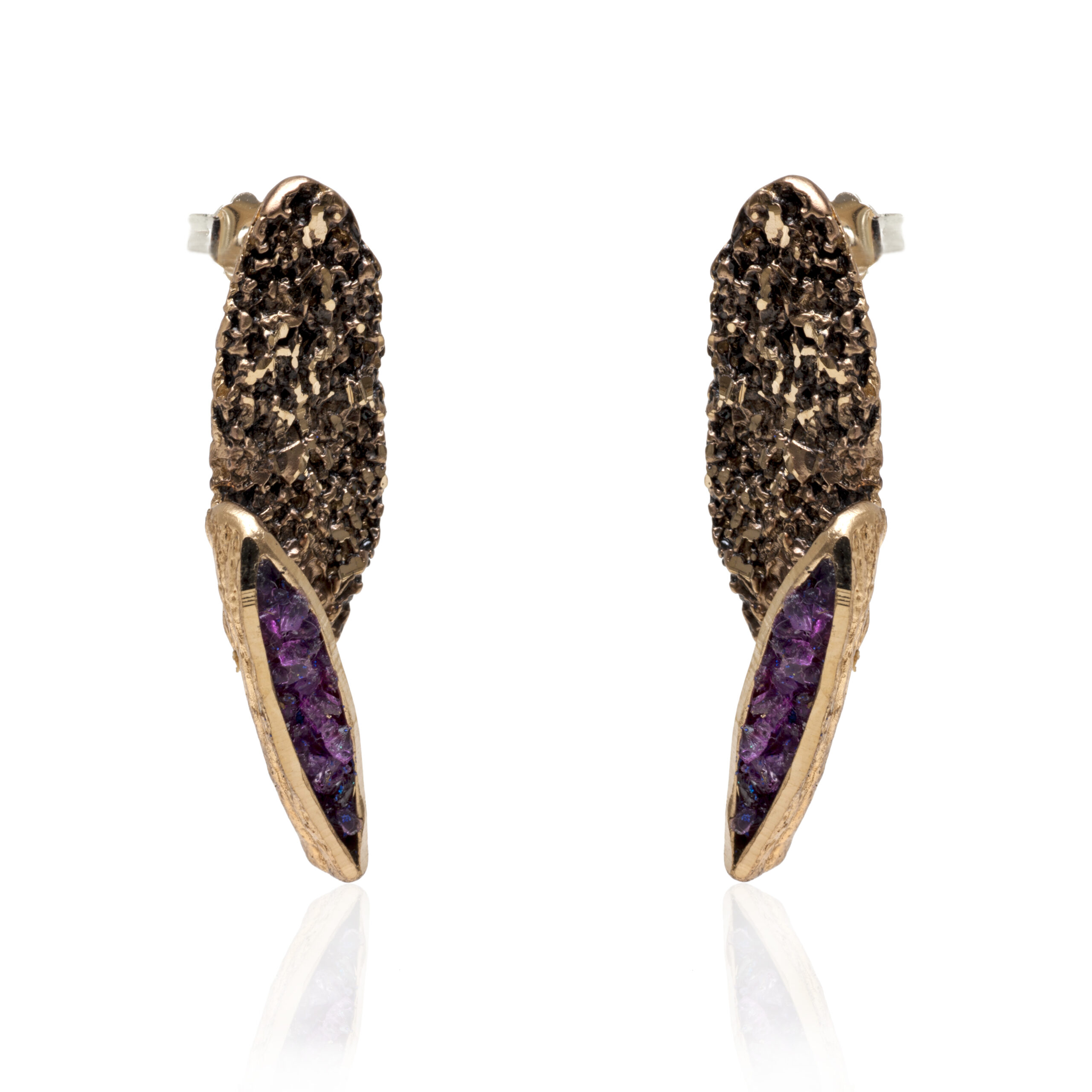 Bronze drop earrings