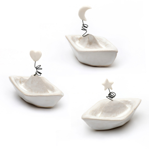 Charm little white boat
