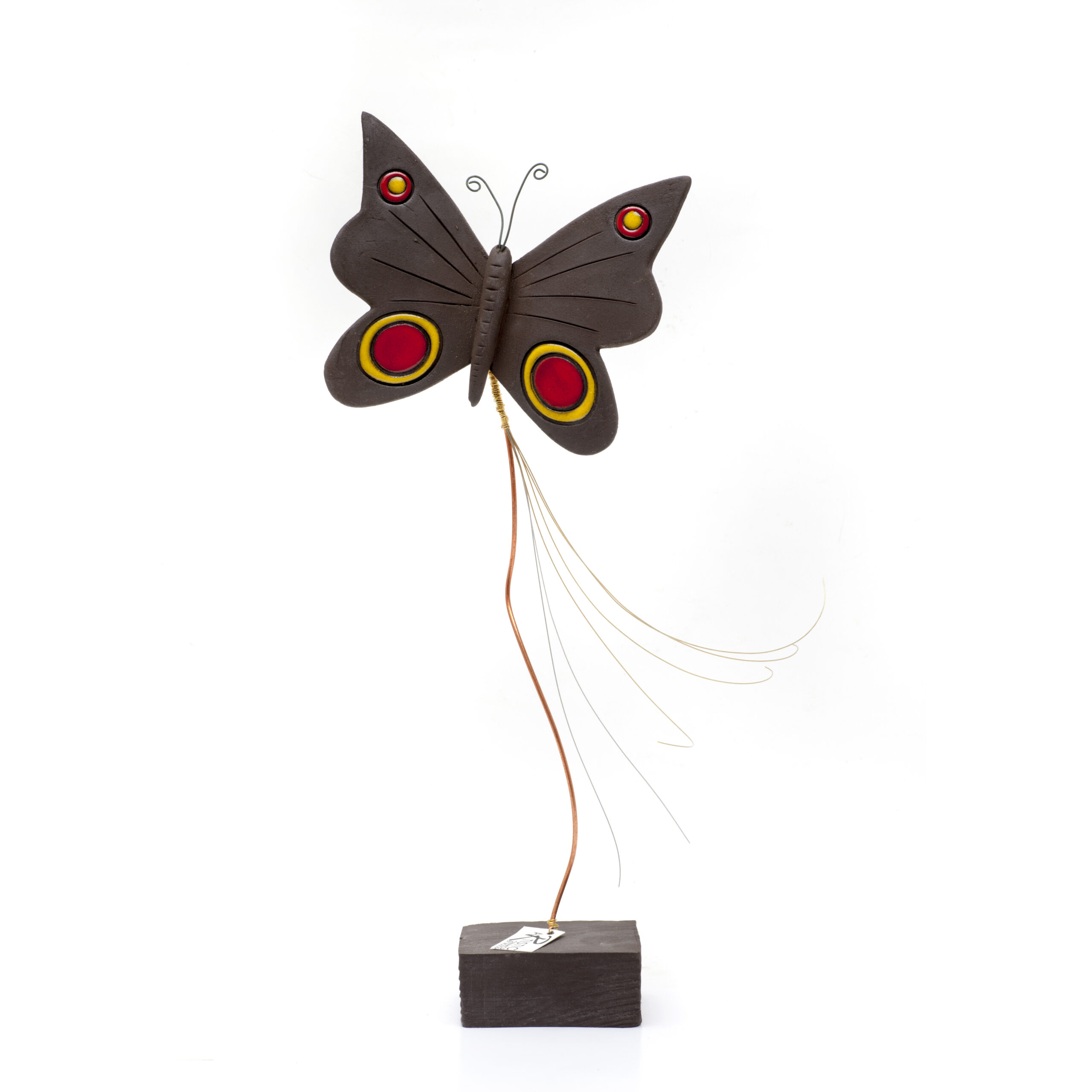 Black butterfly with dots charm