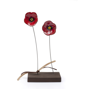 Double poppies charm