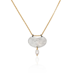 Geometric necklace with precious stone thumbnail 1
