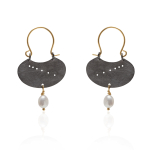 Geometric earrings with precious stones thumbnail 3