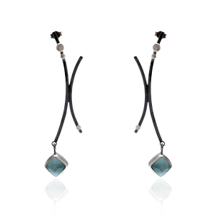 Long earrings amazonite