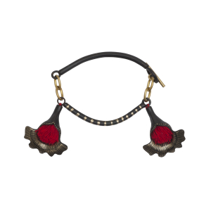 Black flowers bracelet