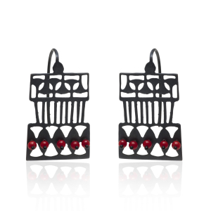 Pyrgi earrings oxidized