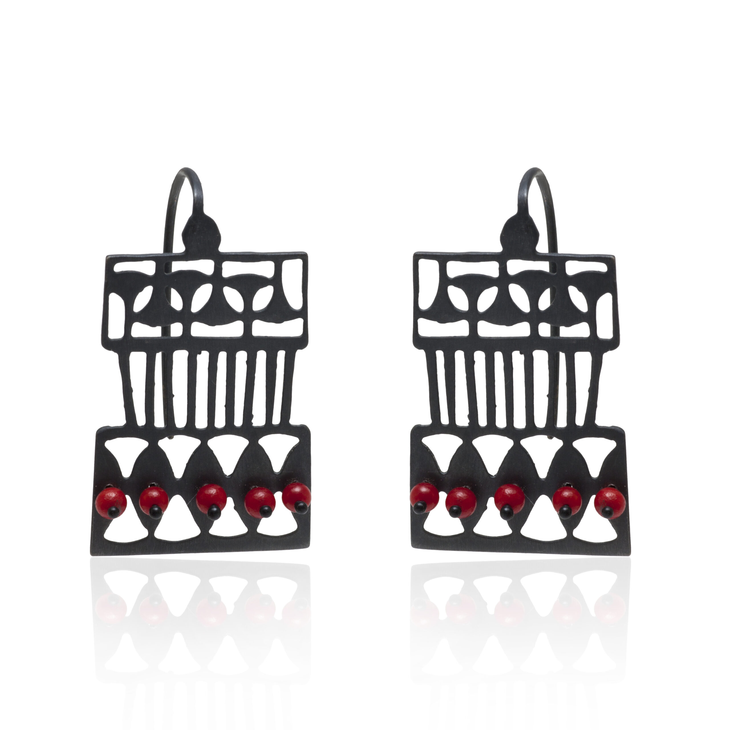 Pyrgi earrings oxidized