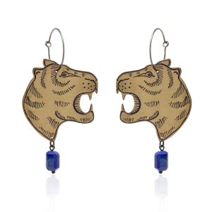 Agate tiger earrings