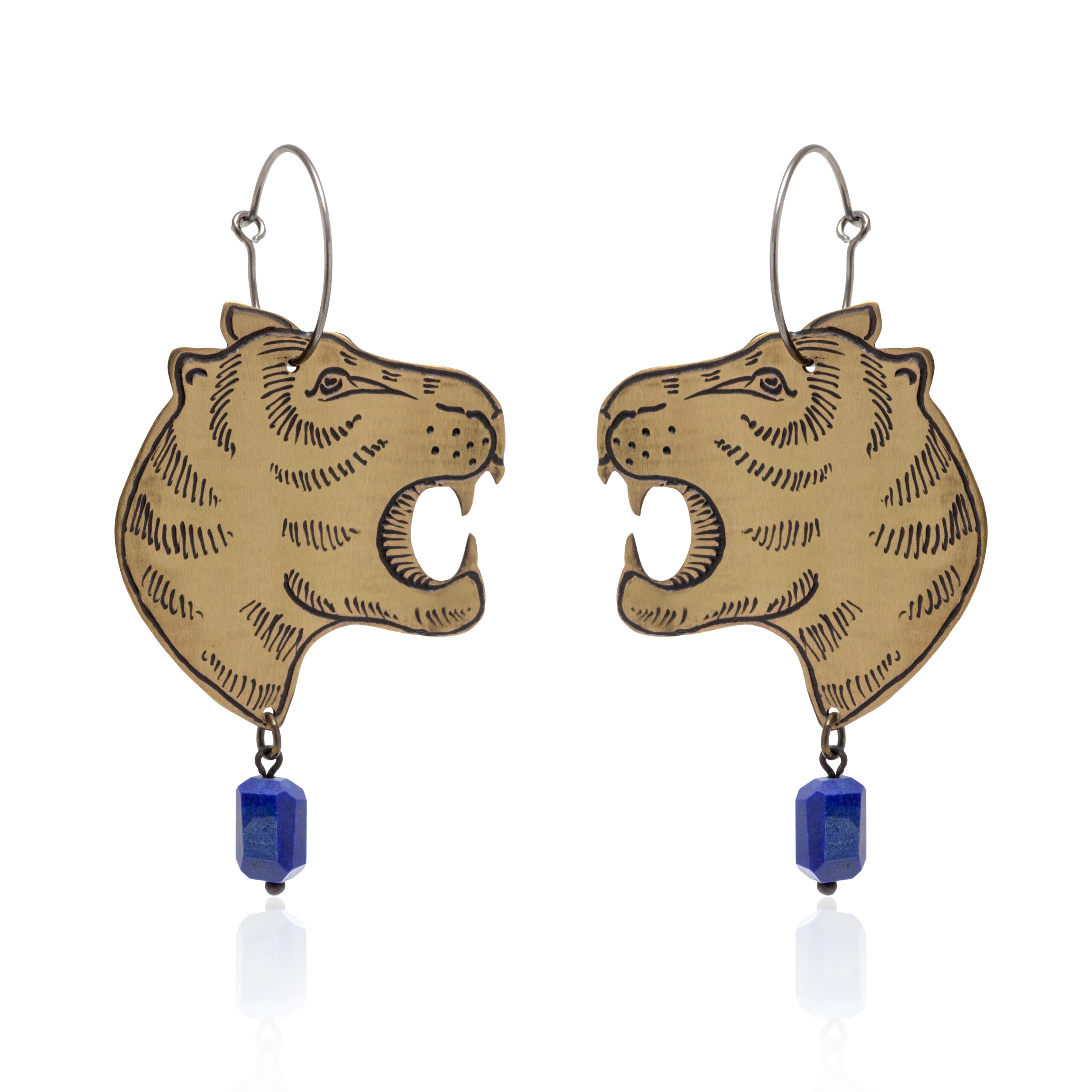 Agate tiger earrings