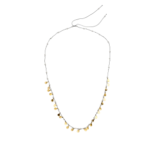 Gold pearls drops necklace