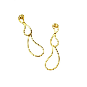 Paisley gold earrings