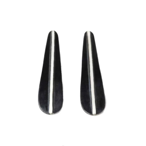 Minimal oxidized silver earrings